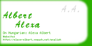albert alexa business card